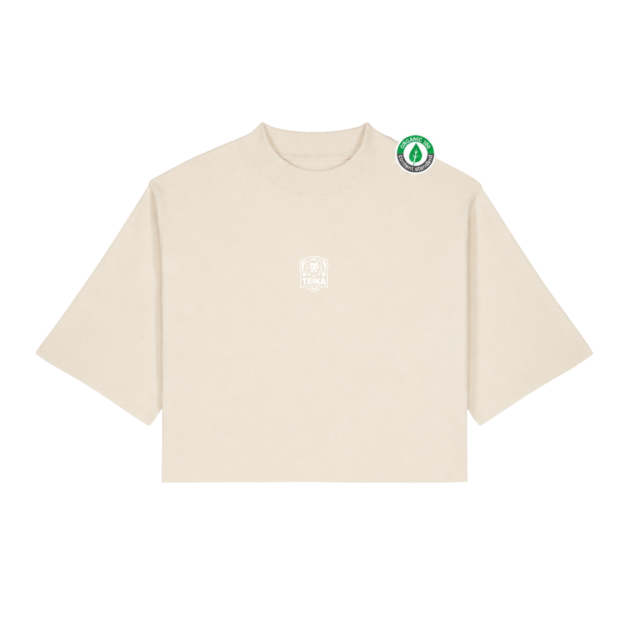 Sieviešu īsais t-krekls ar baltu logo