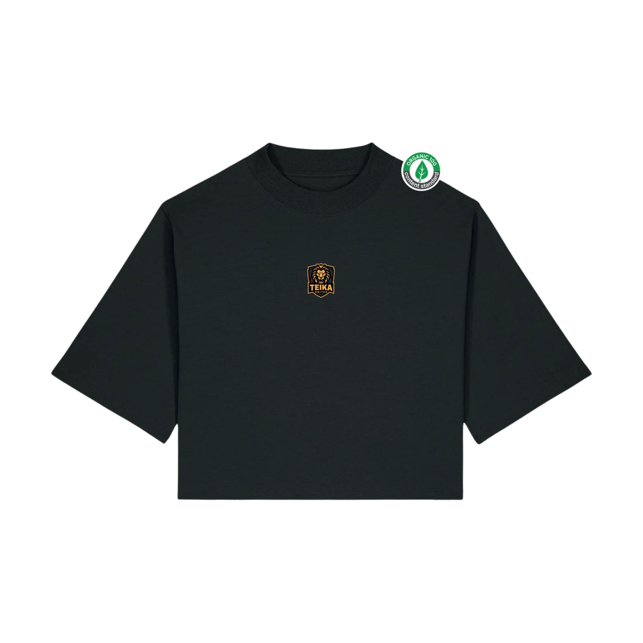 Sieviešu īsais t-krekls ar oriģinālo logo